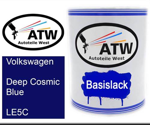 Volkswagen, Deep Cosmic Blue, LE5C: 1L Lackdose, von ATW Autoteile West.